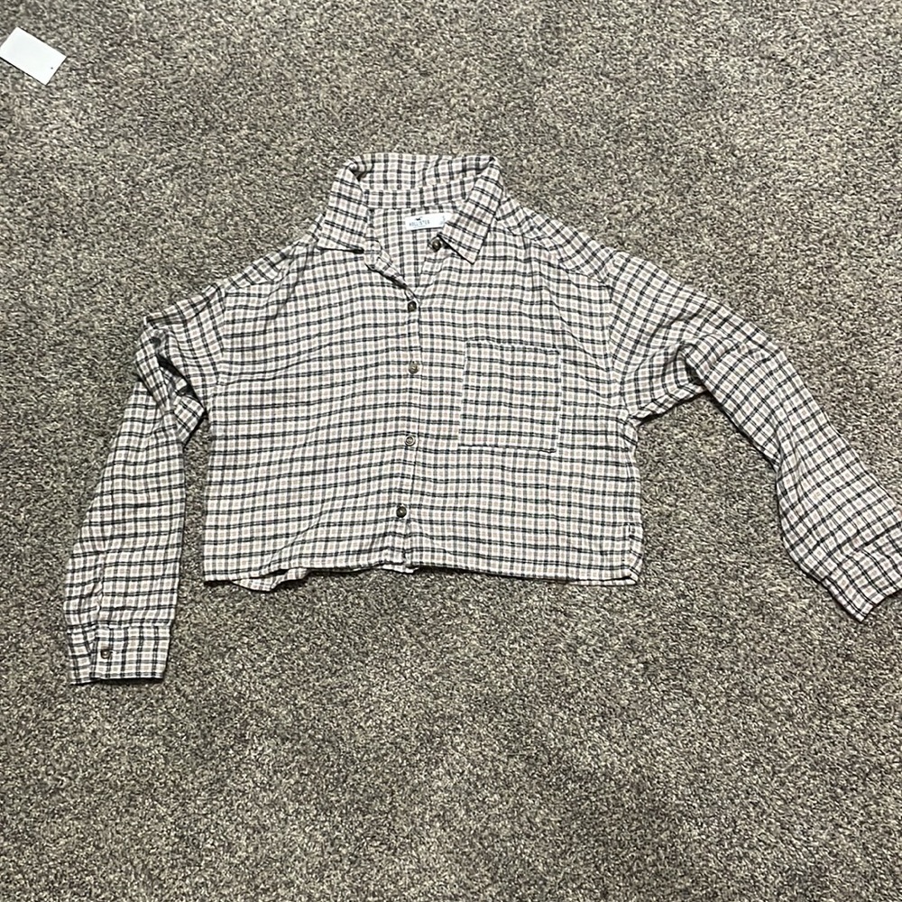 Hollister flannel cropped